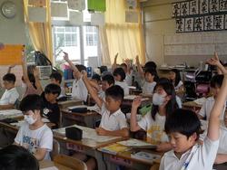 これまでの学びを振り返る5年生