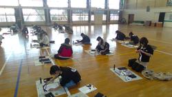 書いている様子2