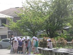 避難経路確認1年生