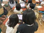 6年生に設定をお手伝いしてもらいました。