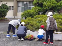 花植え