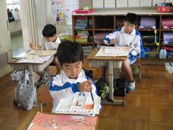 2年図工の授業
