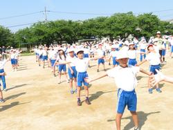 ラジオ体操の練習