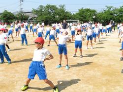 ラジオ体操の練習