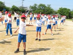 ラジオ体操の練習