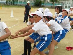 5・6年生綱引きの練習