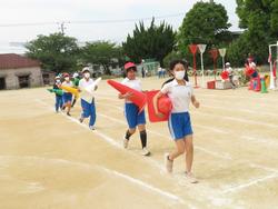 運動会の前日準備