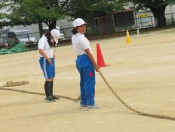 運動会の前日準備