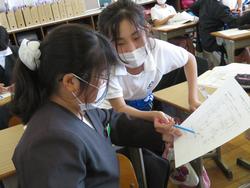 6年生家庭科の授業