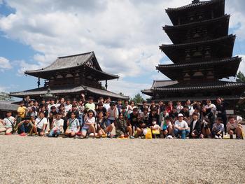 法隆寺での様子
