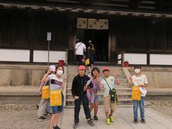 法隆寺での様子