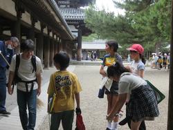 法隆寺での様子
