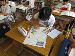 3年生環境体験学習の新聞作り
