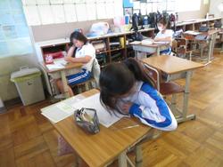 4年生国語の授業（自習）