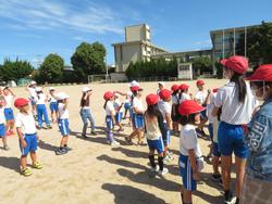 紅白対抗ドッジビー大会（1年生）