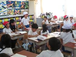 1年生国語の研究授業の様子