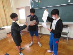 創立150周年記念劇の練習前打ち合わせ