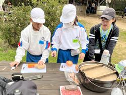 野外炊飯カレー作り