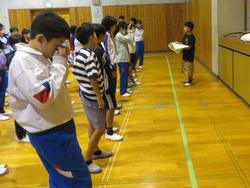 5日目朝のつどいの様子