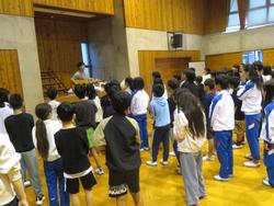 5日目朝のつどいの様子