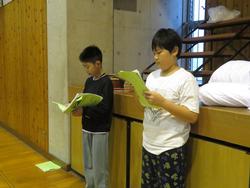 5日目朝のつどいの様子