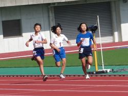 北播地区小学校陸上競技記録会の様子