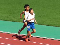 北播地区小学校陸上競技記録会の様子