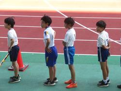 北播地区小学校陸上競技記録会の様子