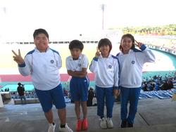 北播地区小学校陸上競技記録会の様子