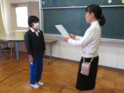 全校朝会の様子