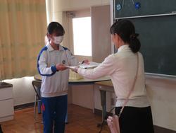 全校朝会の様子