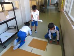 1年生三樹っ子フェスティバルのブース準備
