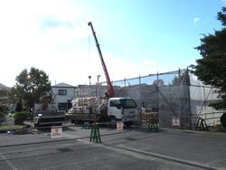 いこいの広場（仮称）建築工事中
