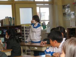 3年生研究授業（食育）の様子
