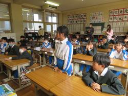 3年生研究授業（食育）の様子