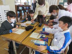 3年生研究授業（食育）の様子