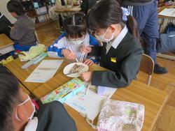 3年生研究授業（食育）の様子