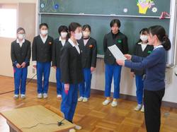 全校朝会の様子
