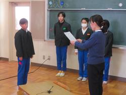 全校朝会の様子