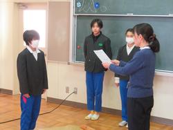 全校朝会の様子