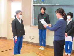 全校朝会の様子