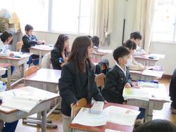 1年生国語の授業