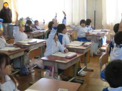 神和認定こども園の園児授業見学