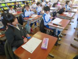 1年生国語の授業