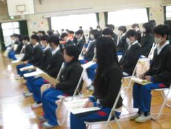 6年生卒業式の練習