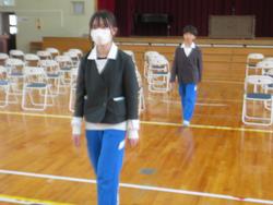 卒業式の練習の様子