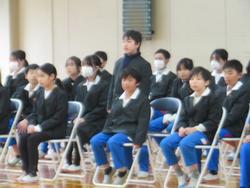 卒業式の練習の様子