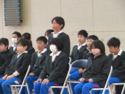 卒業式の練習の様子