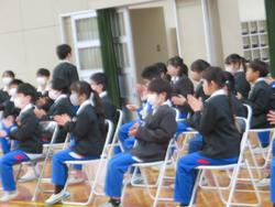 卒業式の練習の様子