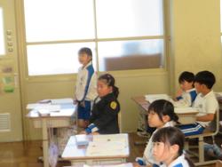 1年生国語の授業